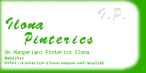 ilona pinterics business card